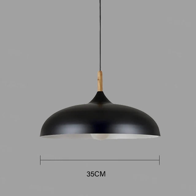 Suspension LED en chêne design scandinave