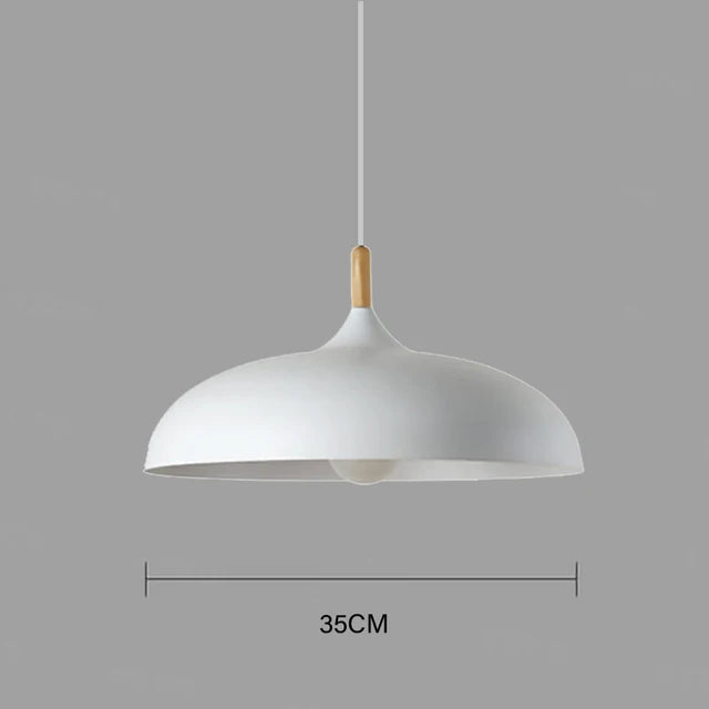 Suspension LED en chêne design scandinave