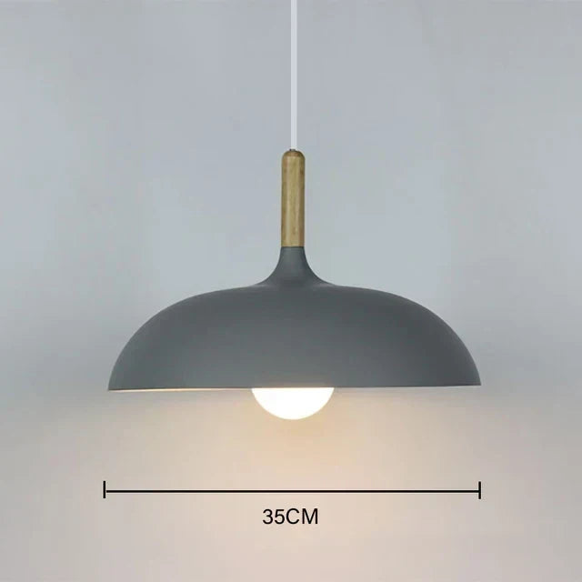 Suspension LED en chêne design scandinave
