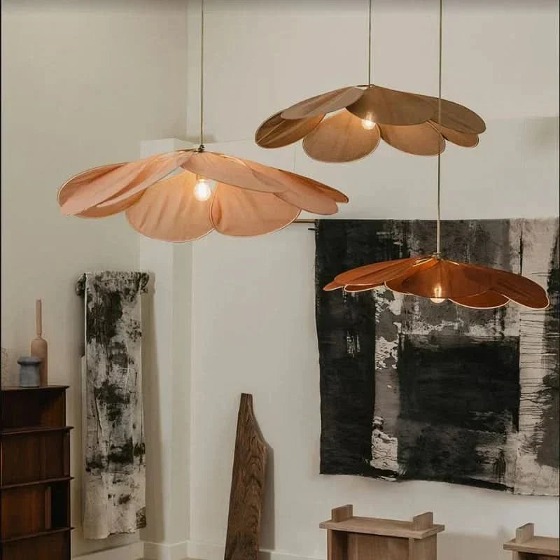 Suspension luminaire à abat-jour en tissu chaud avec motif floral