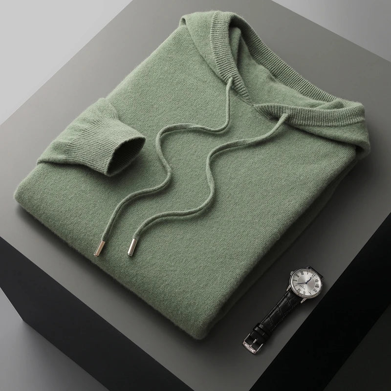 Sweat à capuche à cordon de serrage et manches longues pour homme