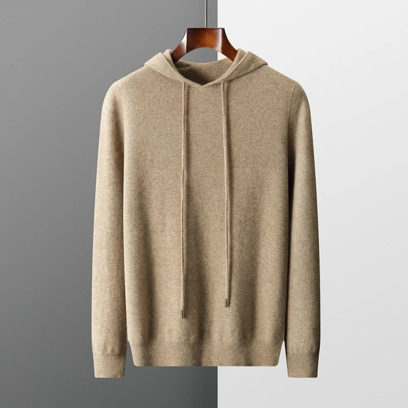 Sweat à capuche à cordon de serrage et manches longues pour homme