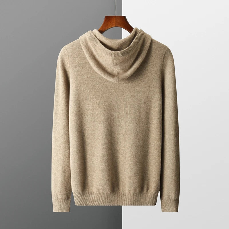 Sweat à capuche à cordon de serrage et manches longues pour homme