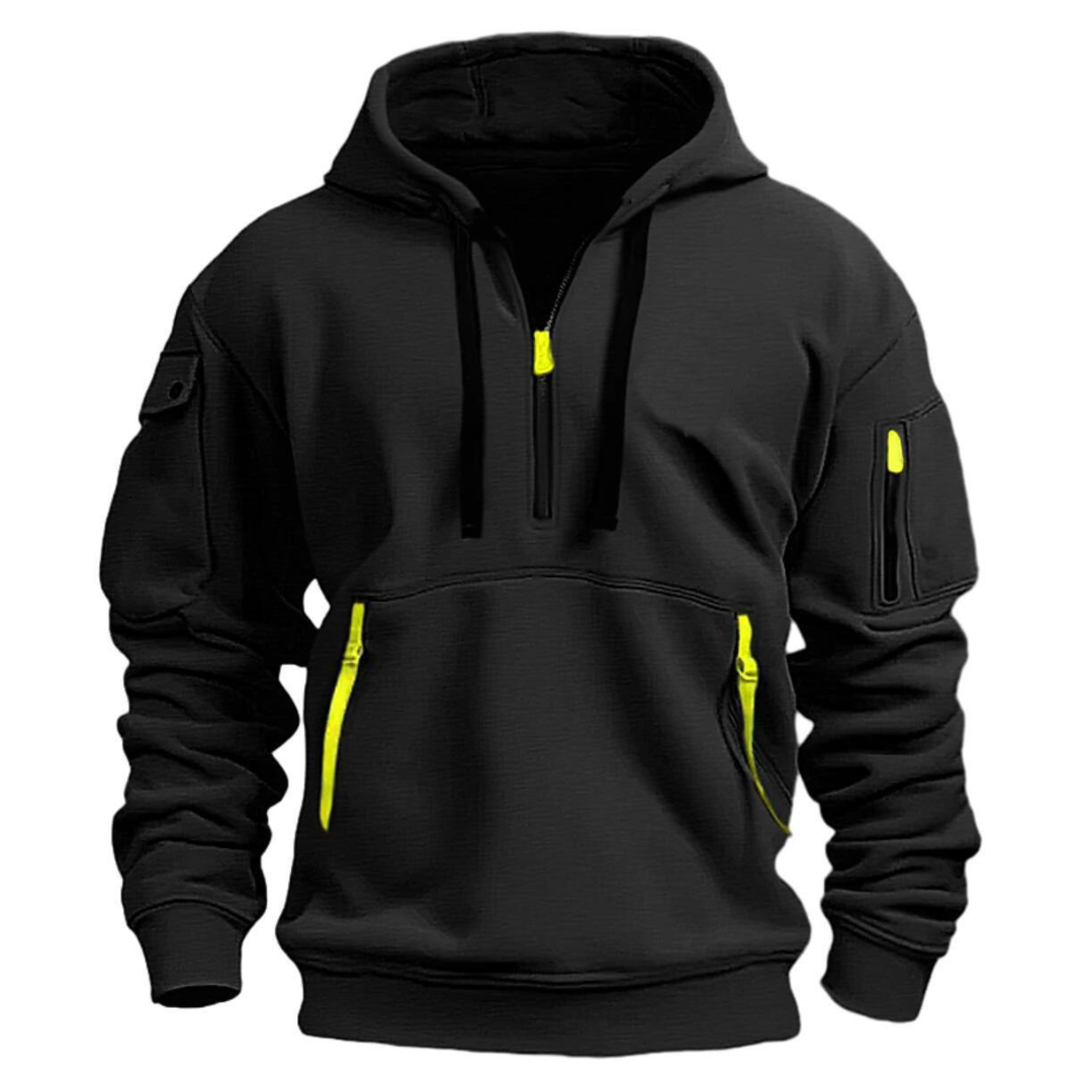 Sweat à capuche anorak à demi-zip pour homme