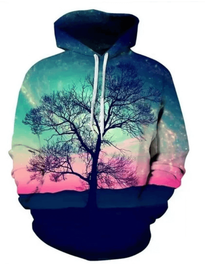 Sweat à capuche élégant avec impression 3D réaliste