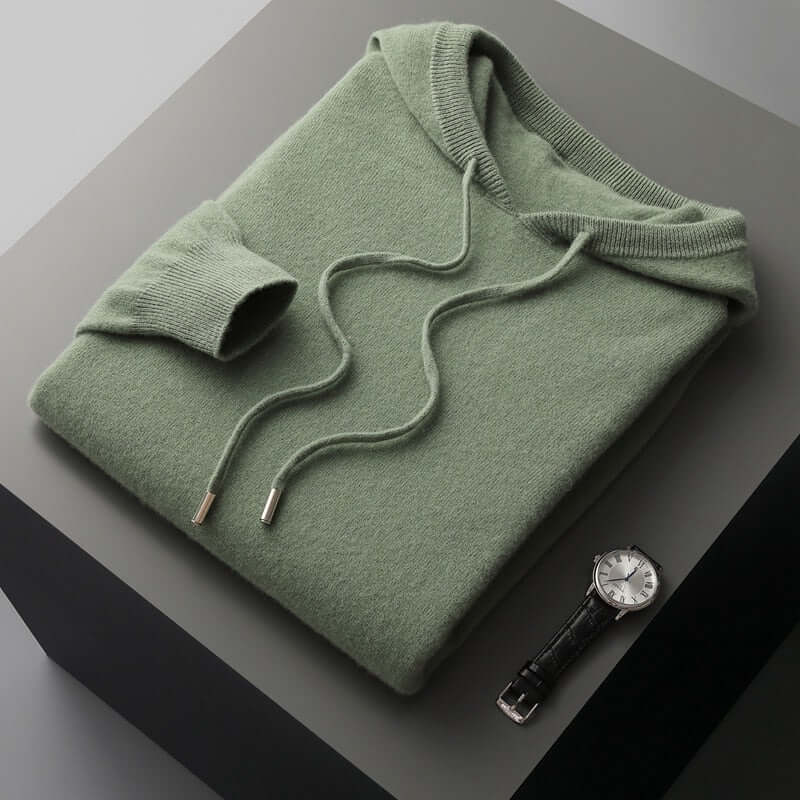 Sweat à capuche en maille pour homme - Doux, élégant et chaud