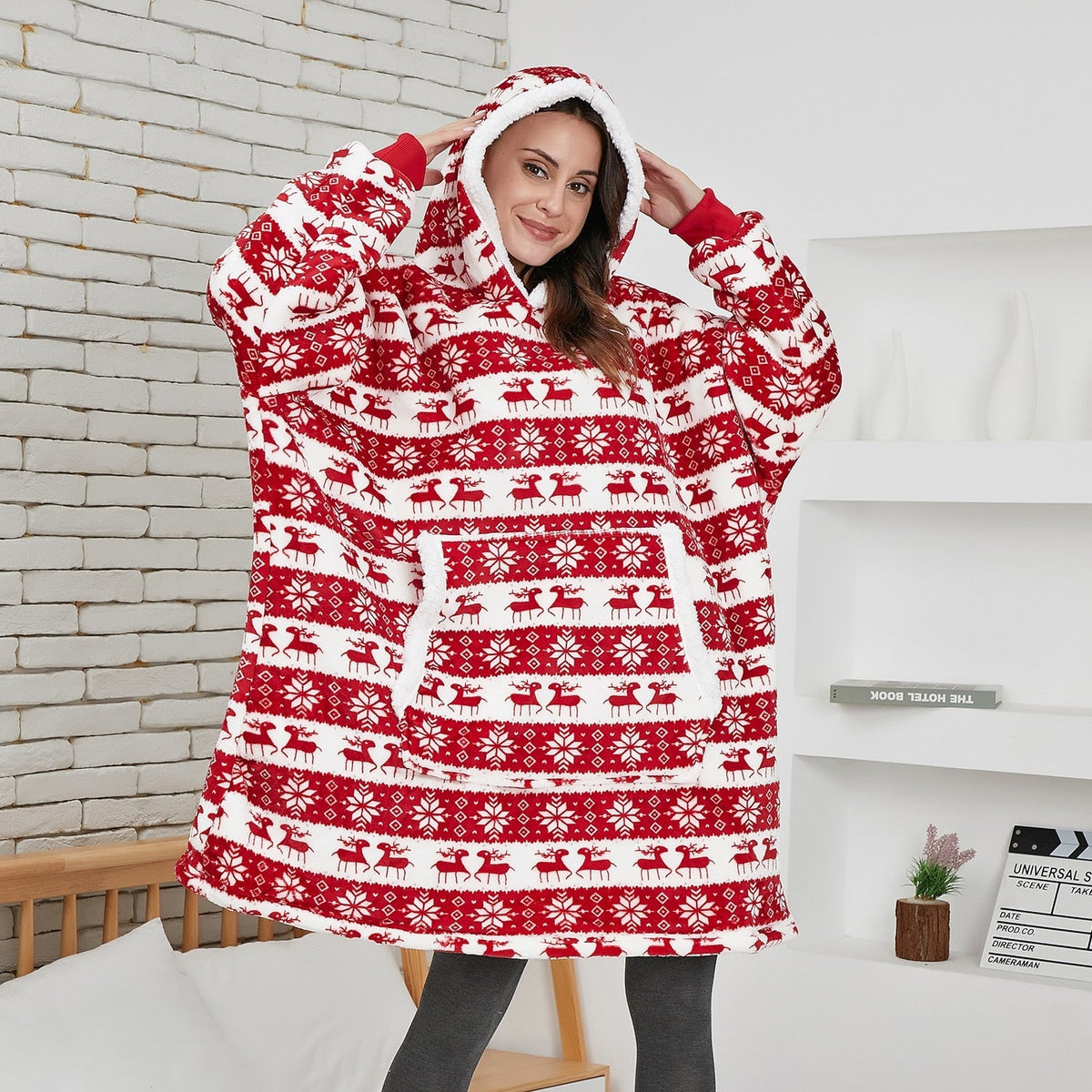 Sweat à capuche et couverture | combinaison d'un sweat à capuche doux et d'une couverture confortable en un