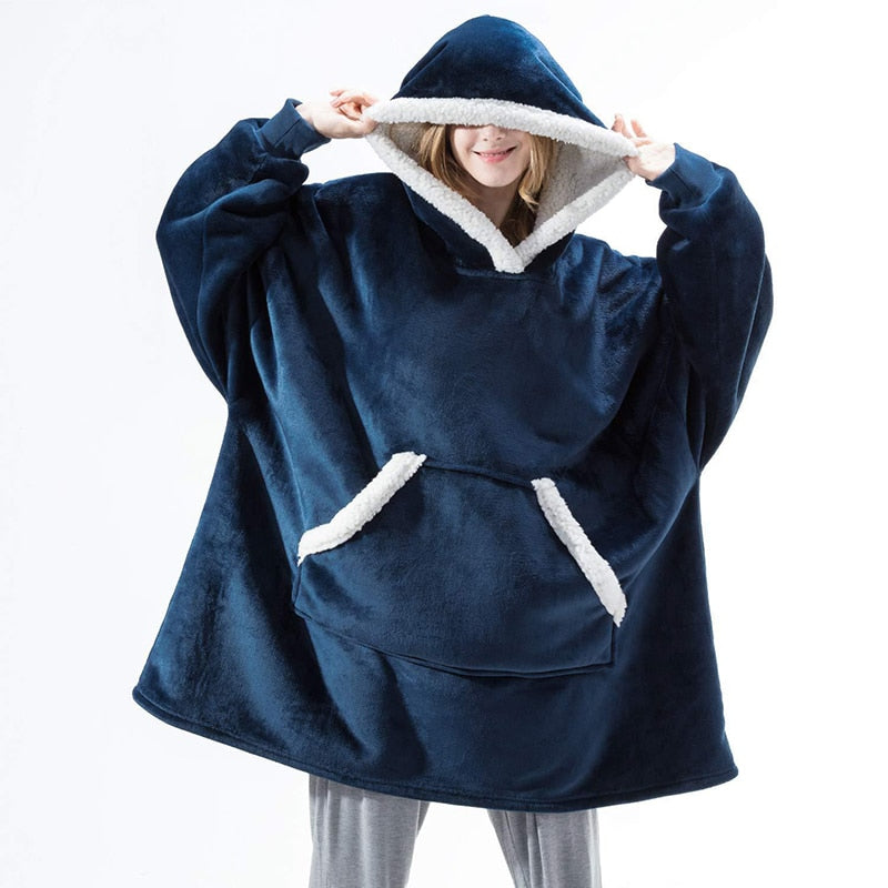 Sweat à capuche et couverture | combinaison d'un sweat à capuche doux et d'une couverture confortable en un