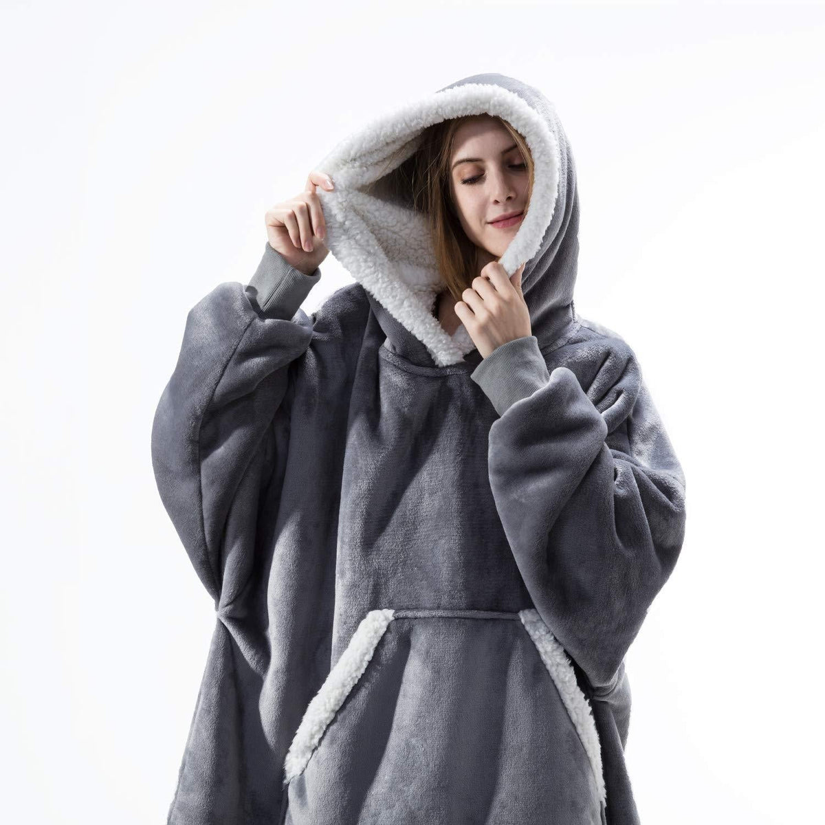 Sweat à capuche et couverture | combinaison d'un sweat à capuche doux et d'une couverture confortable en un