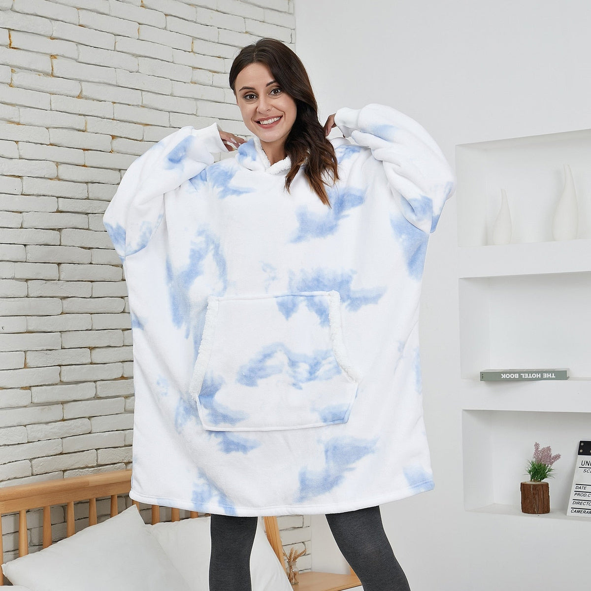 Sweat à capuche et couverture | combinaison d'un sweat à capuche doux et d'une couverture confortable en un