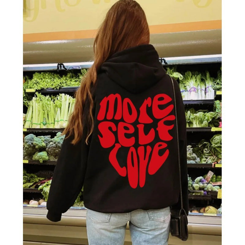 Sweat à capuche femme oversize avec imprimé remarquable