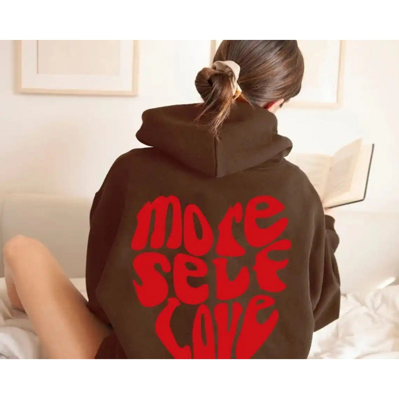 Sweat à capuche femme oversize avec imprimé remarquable