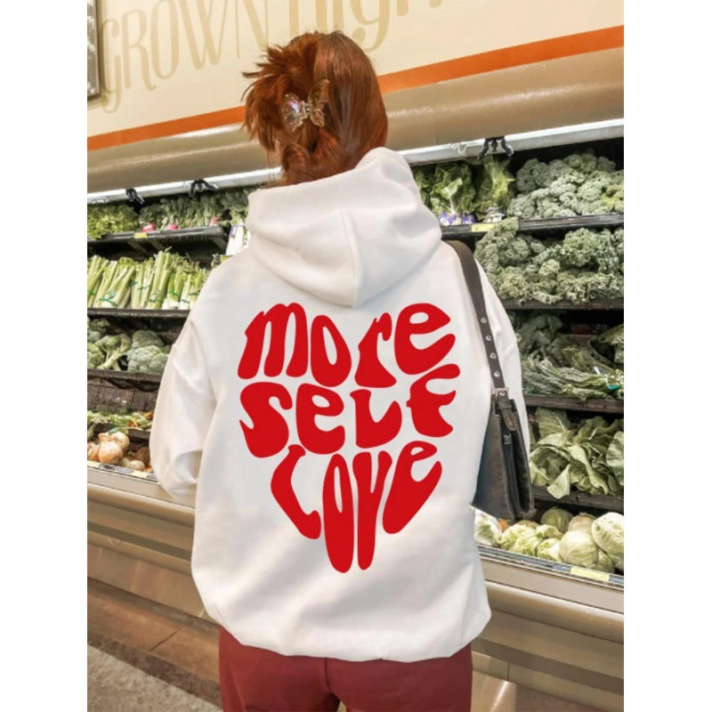 Sweat à capuche femme oversize avec imprimé remarquable