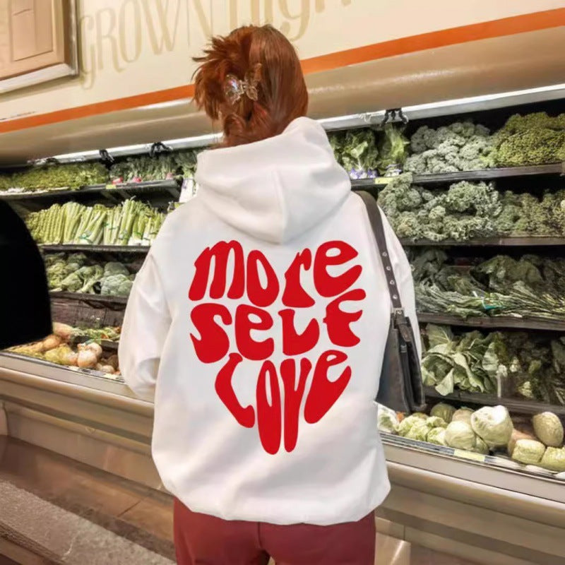 Sweat à capuche femme oversize avec imprimé remarquable