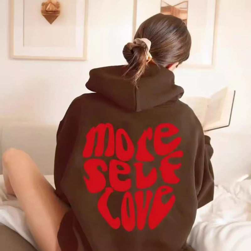 Sweat à capuche femme oversize avec imprimé remarquable