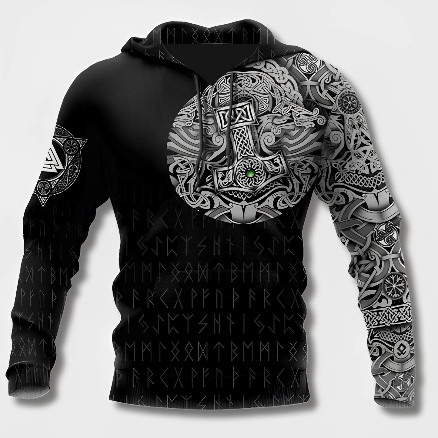 Sweat à capuche pour homme motif viking