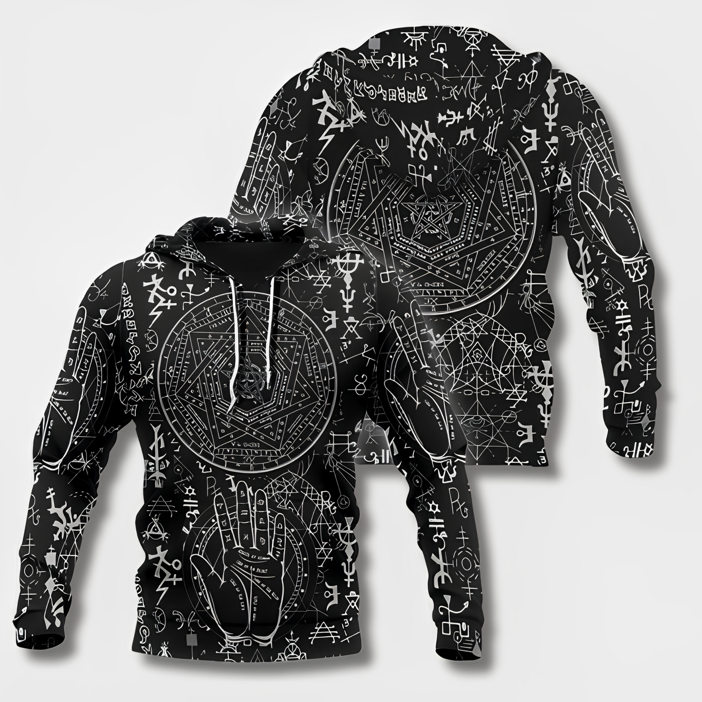 Sweat à capuche pour homme motif viking