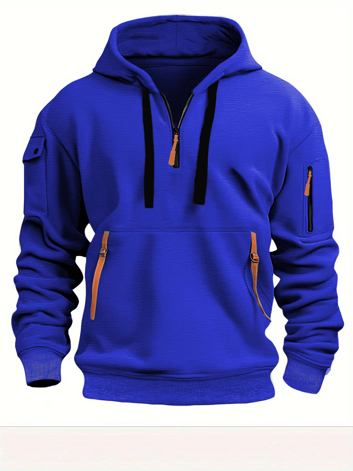 Sweat à capuche zippé pour homme – Sweat outdoor décontracté