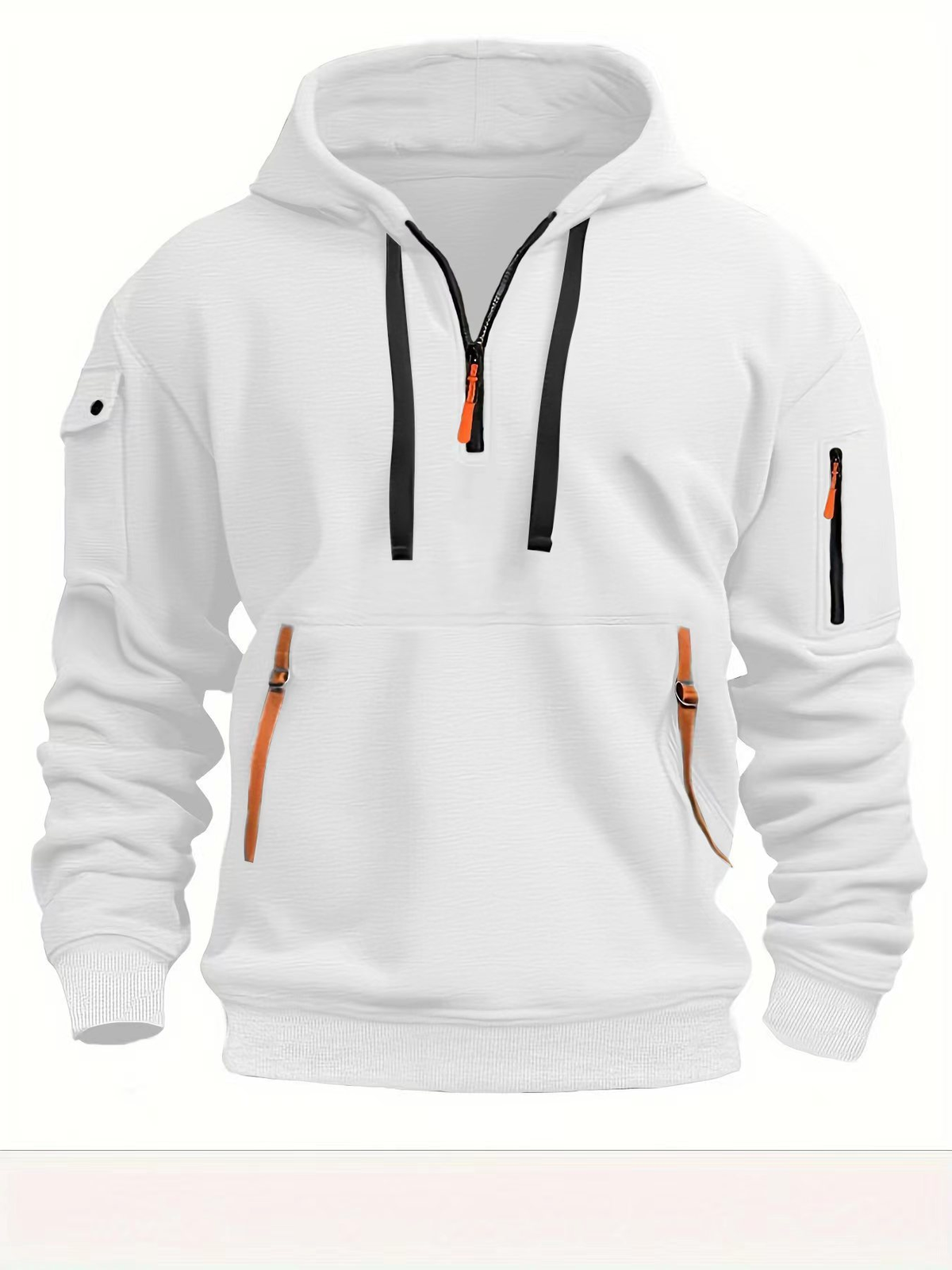 Sweat à capuche zippé pour homme – Sweat outdoor décontracté