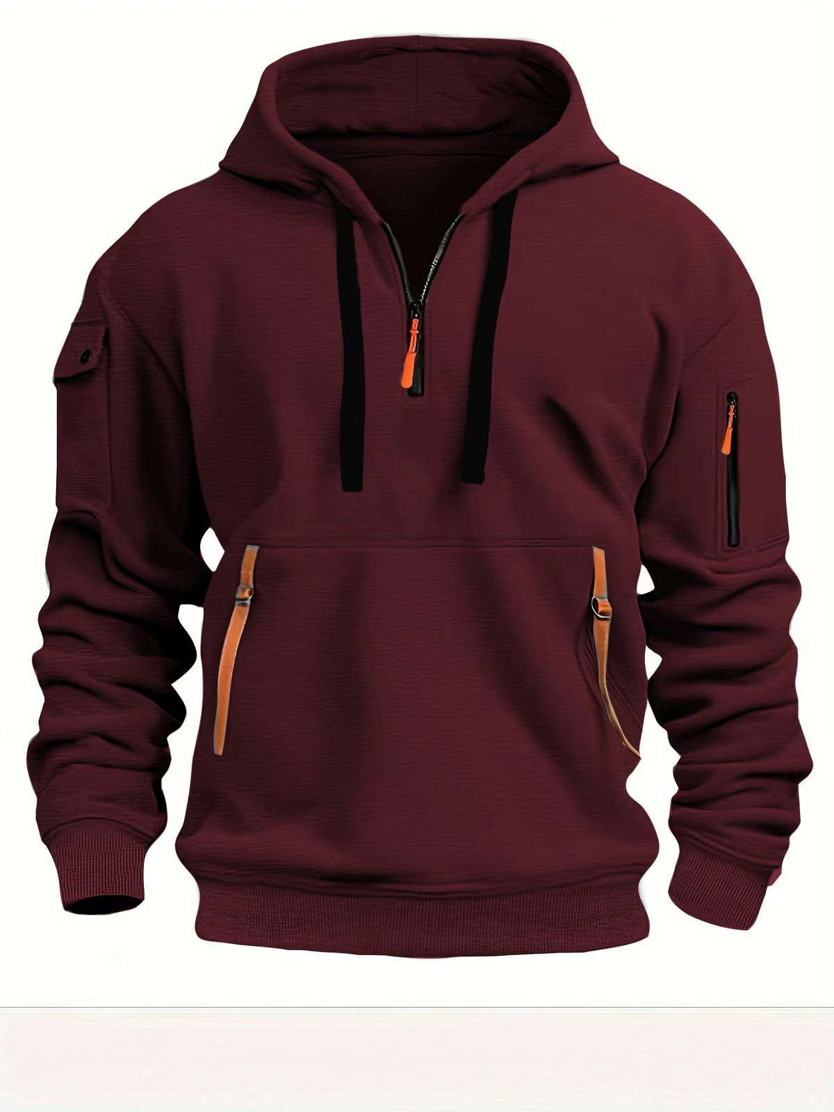 Sweat à capuche zippé pour homme – Sweat outdoor décontracté