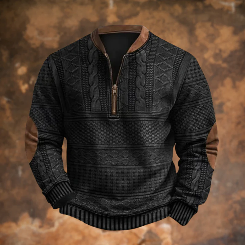Sweat-shirt vintage à fermeture éclair