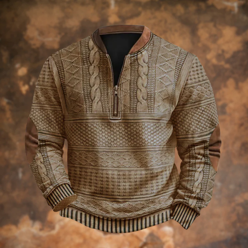 Sweat-shirt vintage à fermeture éclair