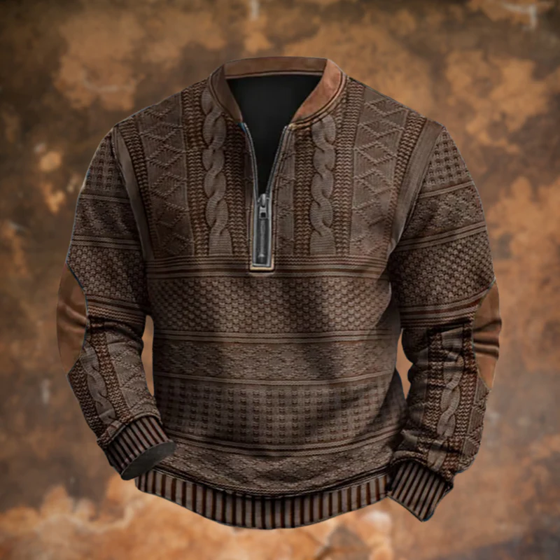 Sweat-shirt vintage à fermeture éclair