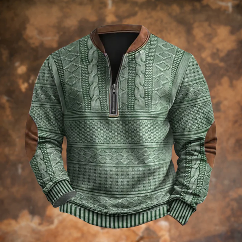 Sweat-shirt vintage à fermeture éclair