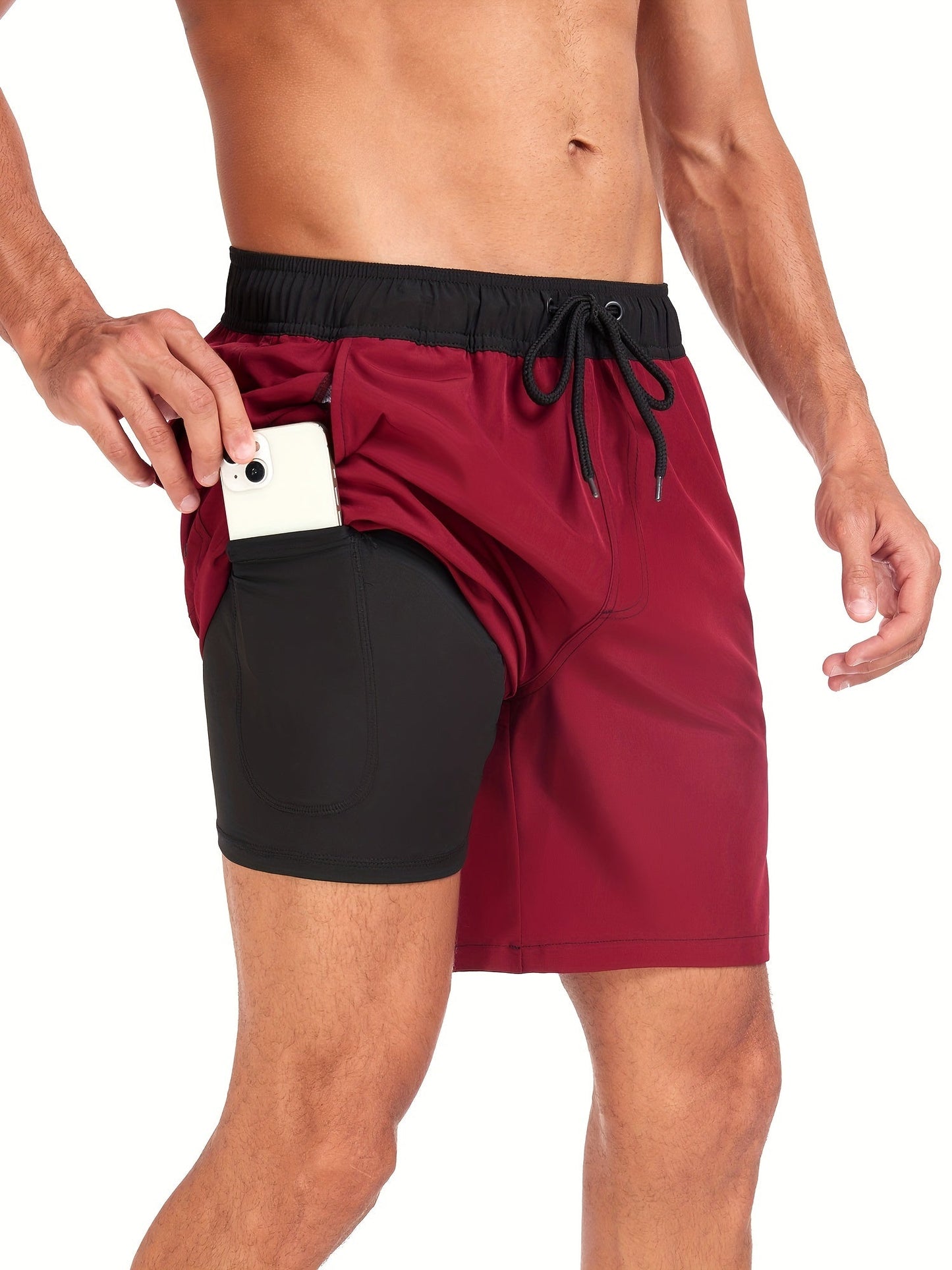 Swim Shorts | Quick-Drying Stretch Shorts for Men with Phone Pocket
