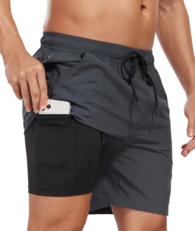 Swim Shorts | Quick-Drying Stretch Shorts for Men with Phone Pocket