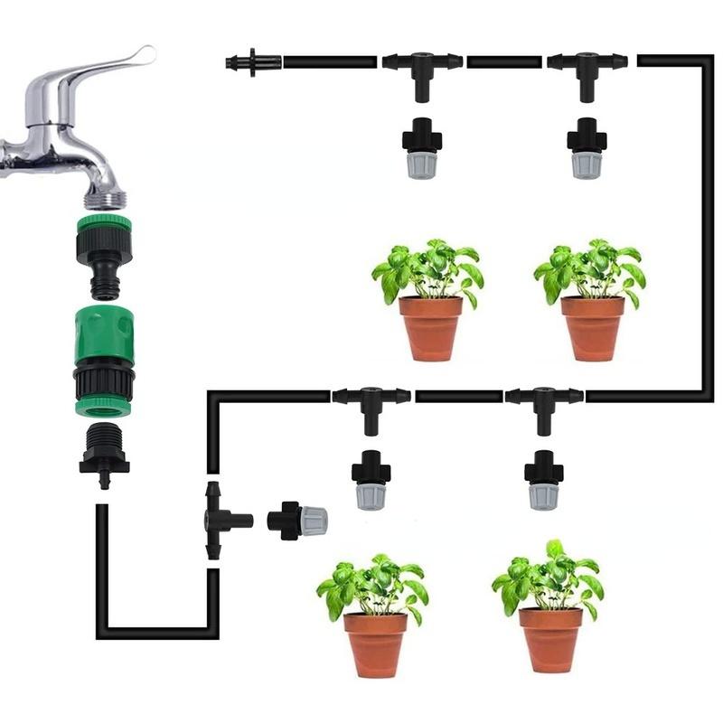 Système d'arrosage par aspersion - Kit DIY de 10 m pour arrosage goutte-à-goutte et brumisation