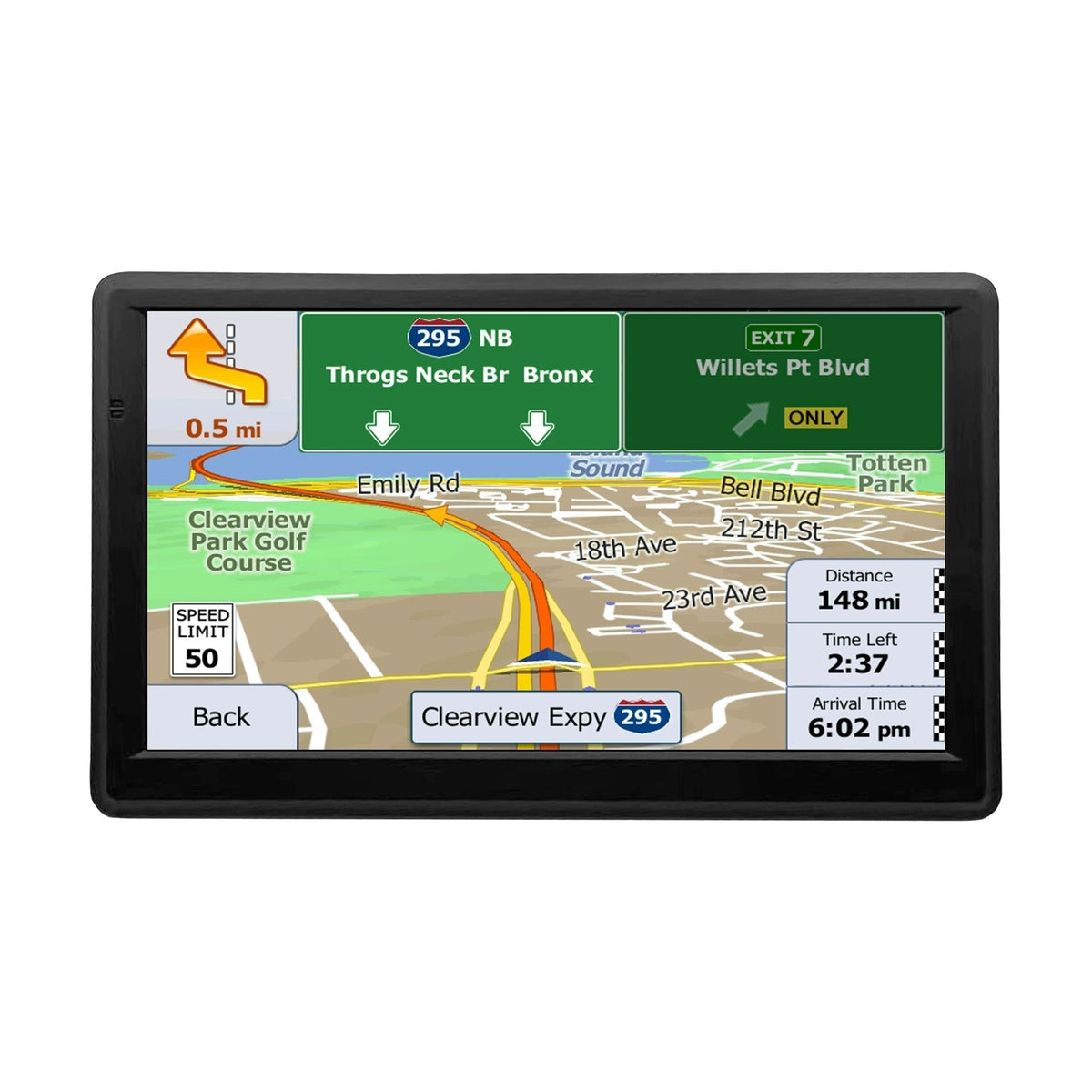Système de navigation GPS 7" pour voiture et camion avec trafic en temps réel