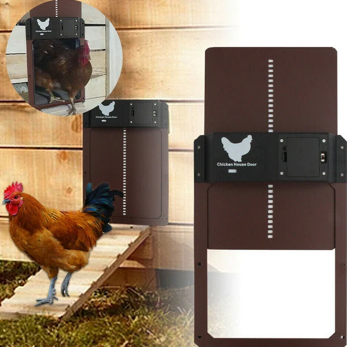 Système de porte de poulailler automatique avec options solaire et batterie
