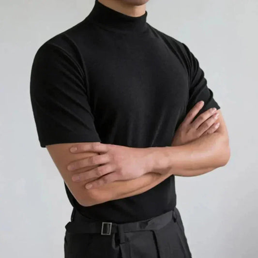 T-shirt à col montant pour homme