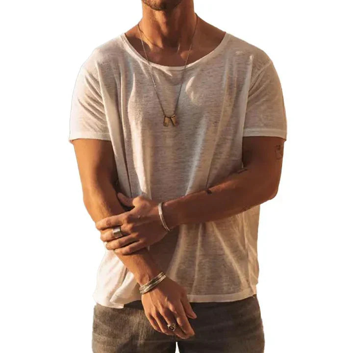 T-shirt ample et confortable à col rond pour homme