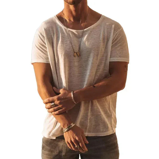T-shirt ample et confortable à col rond pour homme