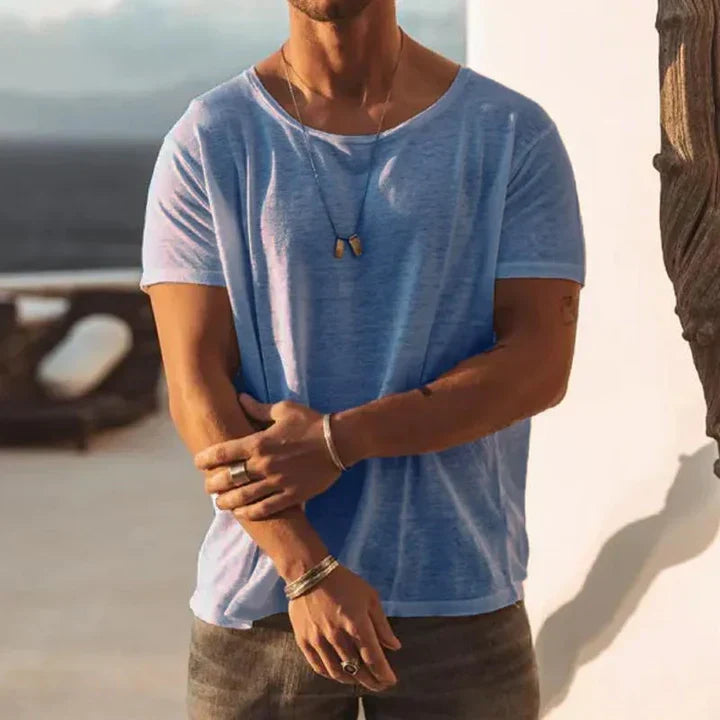 T-shirt ample et confortable à col rond pour homme