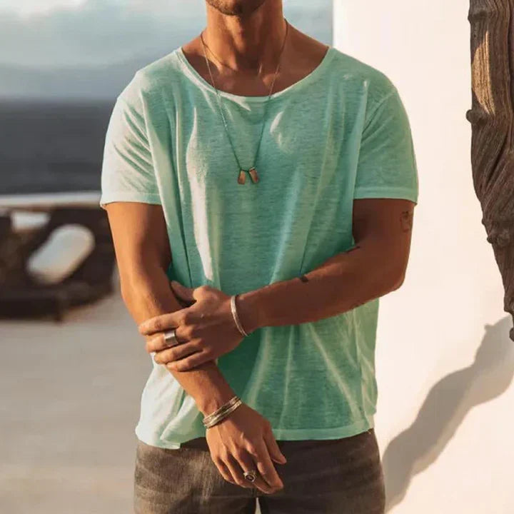 T-shirt ample et confortable à col rond pour homme