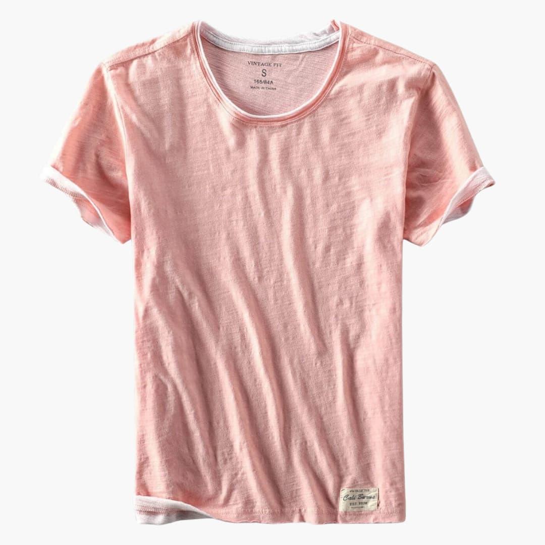 T-shirt basique homme en coton à manches courtes et col rond