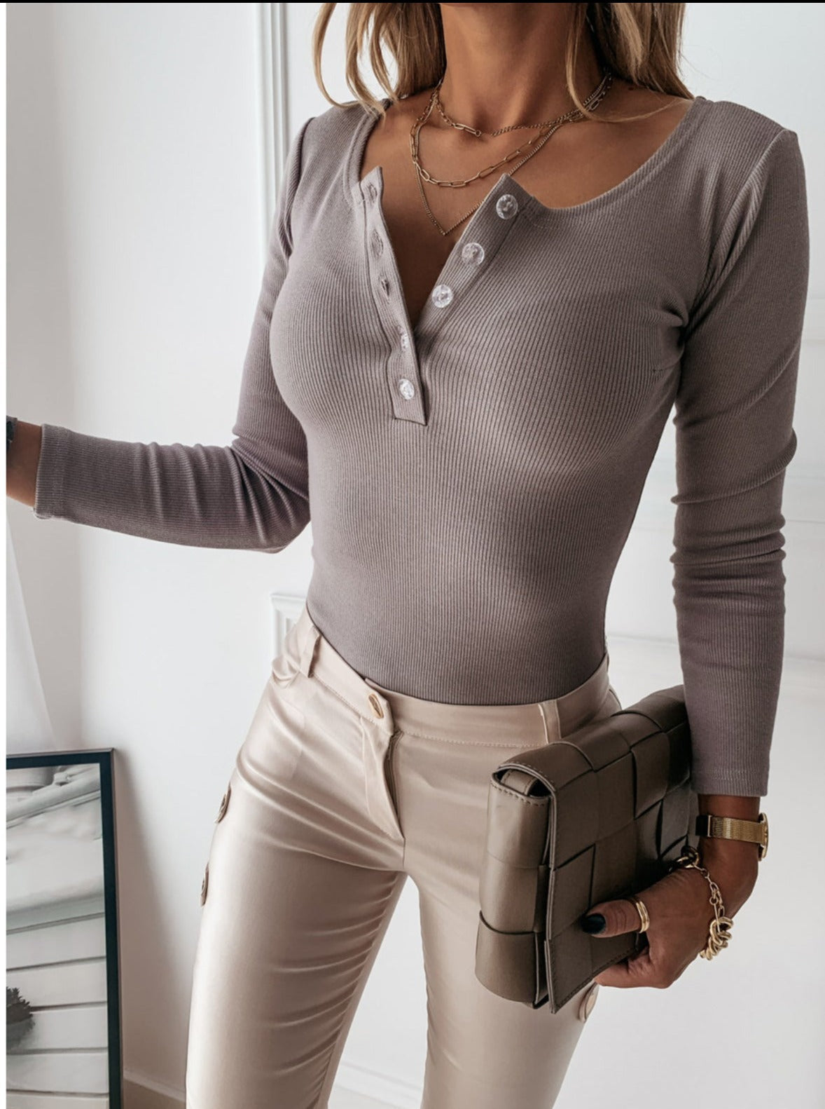 T-shirt col henley