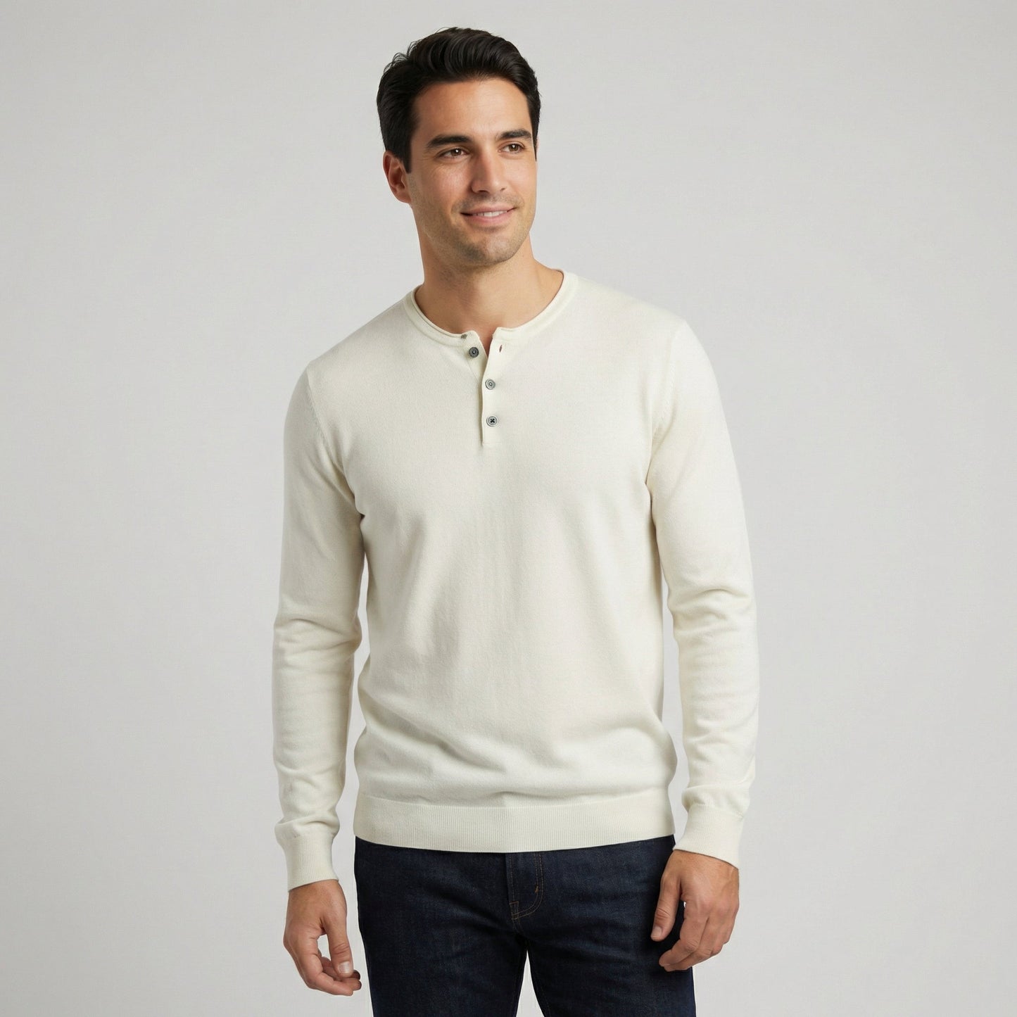 T-shirt henley à manches longues