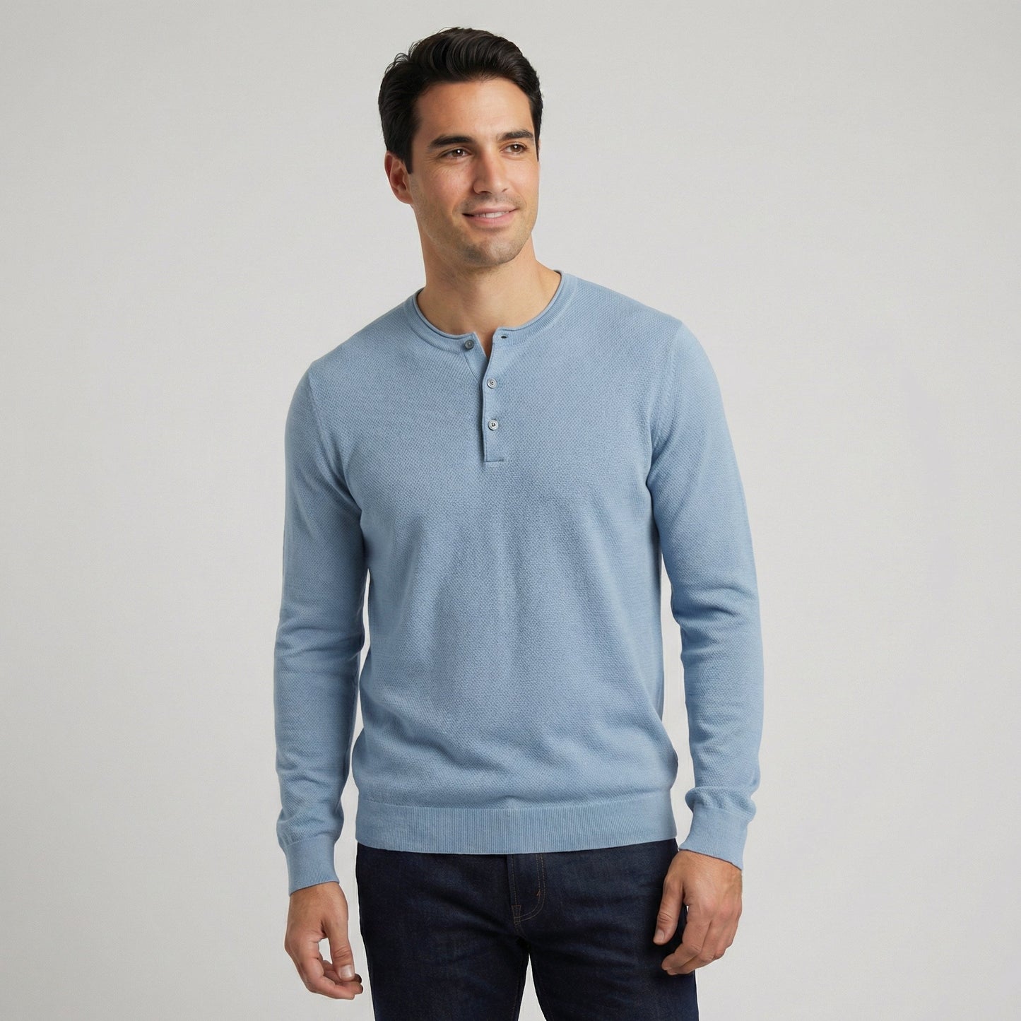 T-shirt henley à manches longues