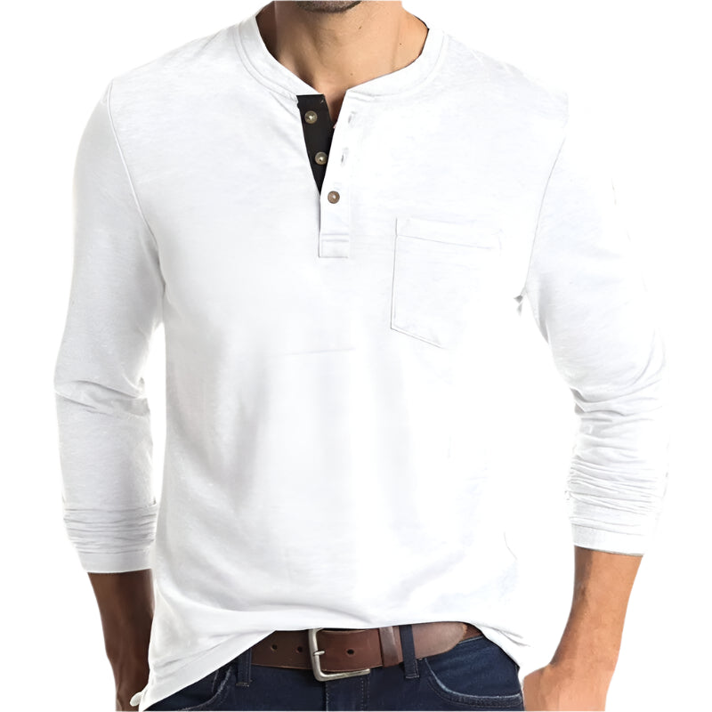 T-shirt homme à manches longues au design classique