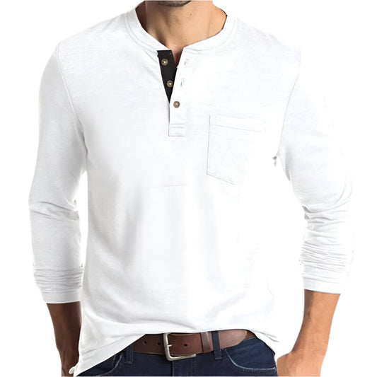T-shirt homme à manches longues au design classique