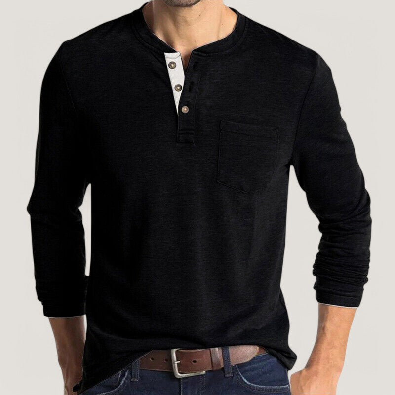 T-shirt homme à manches longues au design classique