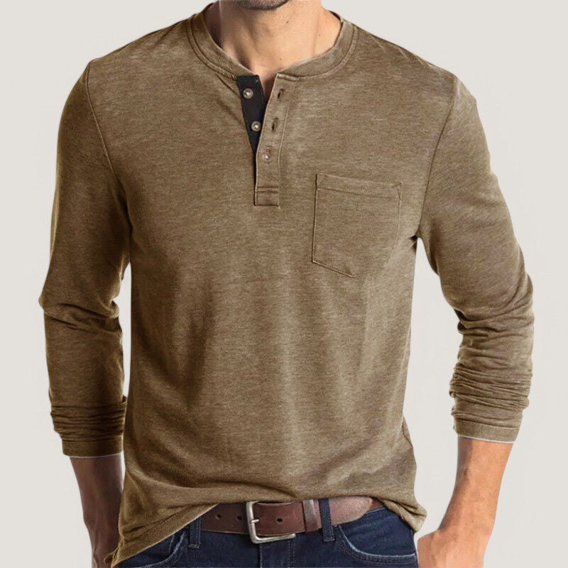 T-shirt homme à manches longues au design classique