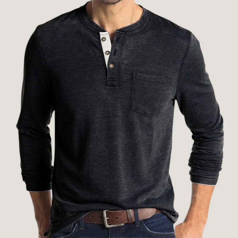 T-shirt homme à manches longues au design classique