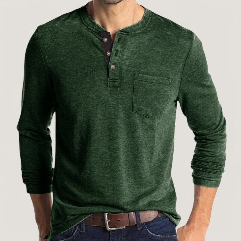 T-shirt homme à manches longues au design classique