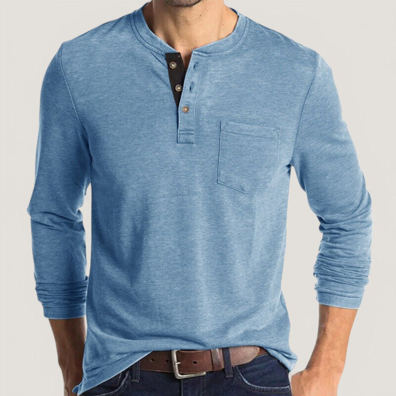 T-shirt homme à manches longues au design classique