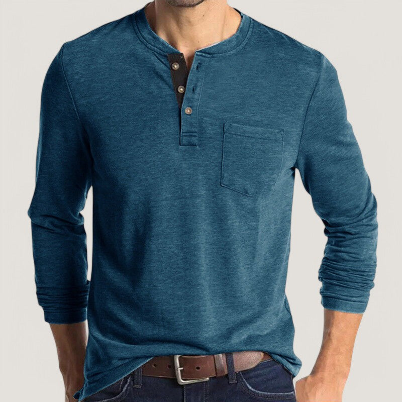 T-shirt homme à manches longues au design classique